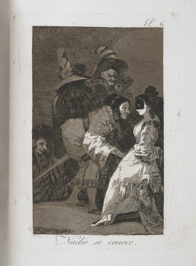 Plate from Los Caprichos, 1797-1798 by Francisco de Goya